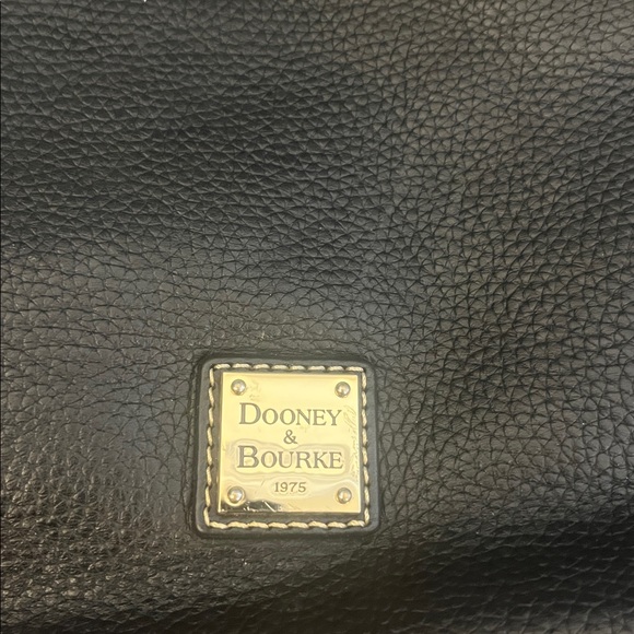 Dooney & Bourke Pebbled Black Leather Crossbody Bag with Gold Logo - Picture 2 of 16